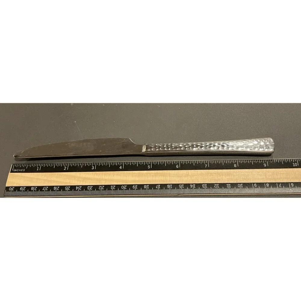 Tomodachi‎ Hampton 18/10 Ella Stainless Steel Hammered Set Of 5 Dinner Knifes
